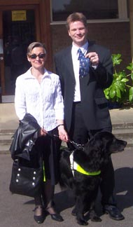 picture of Martine with Dr. Fengler and the tie