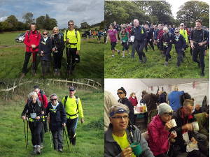 (Pictures of the group on the walk.)