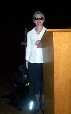 picture of martine talking to the students