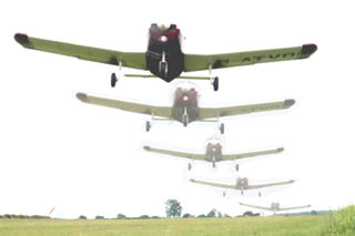 Collage of Martine's takeoff