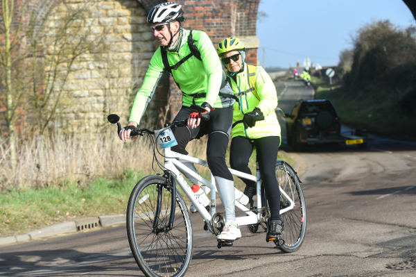 Martine and David during the race
